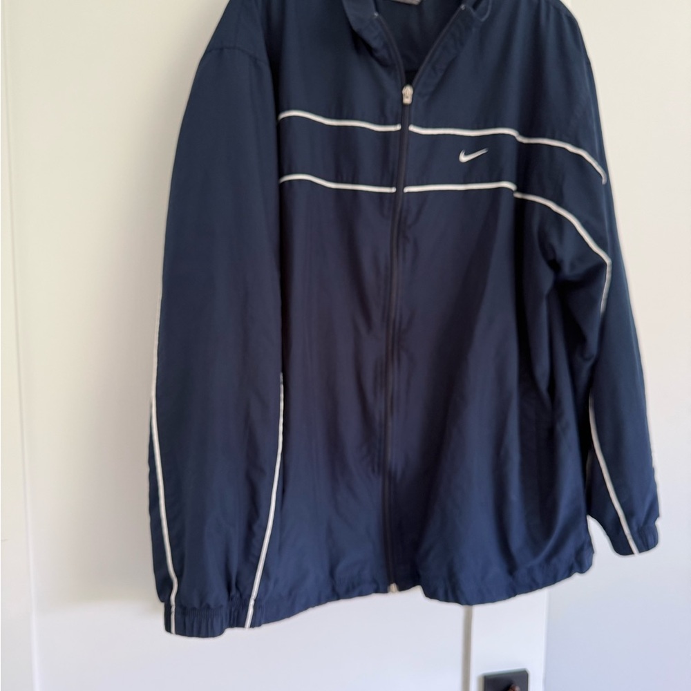 Vintage Nike Blue and White Windbreaker Jacket